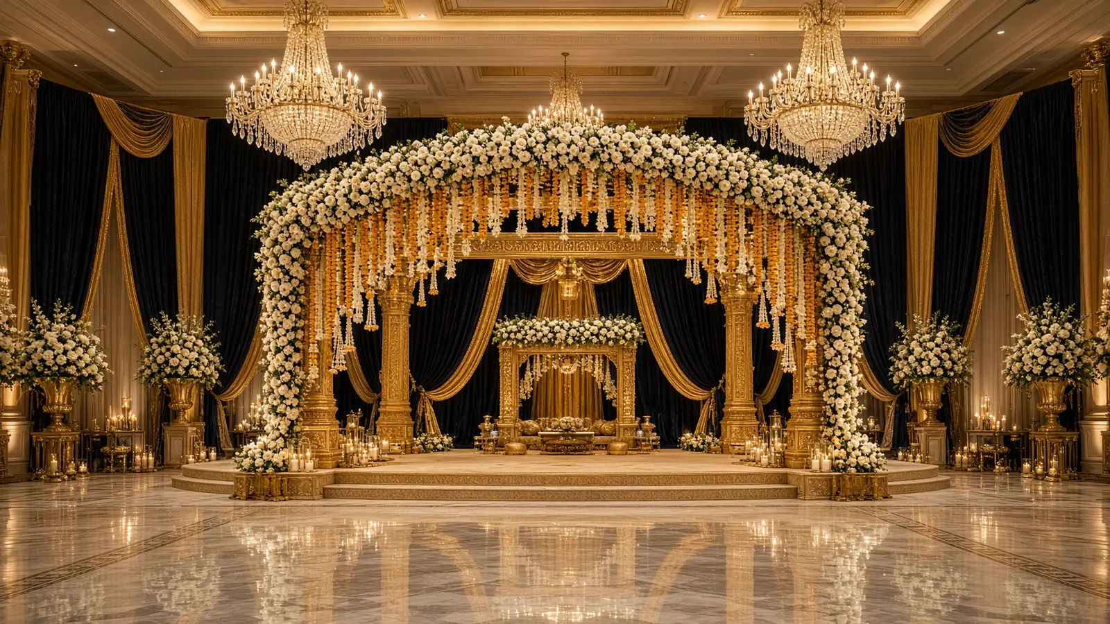 Luxury wedding venue styled by M Square Events