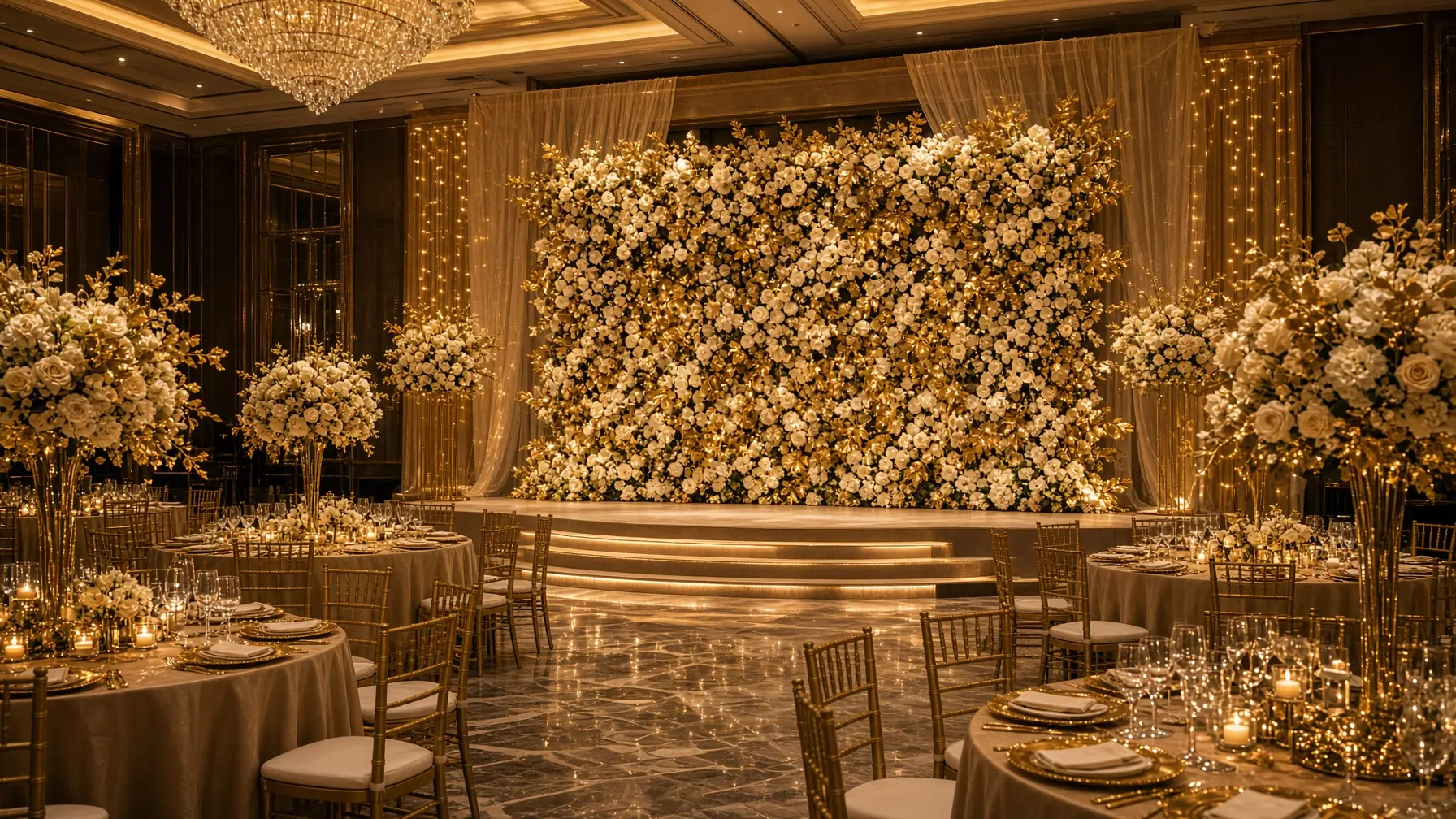 Wedding reception stage
